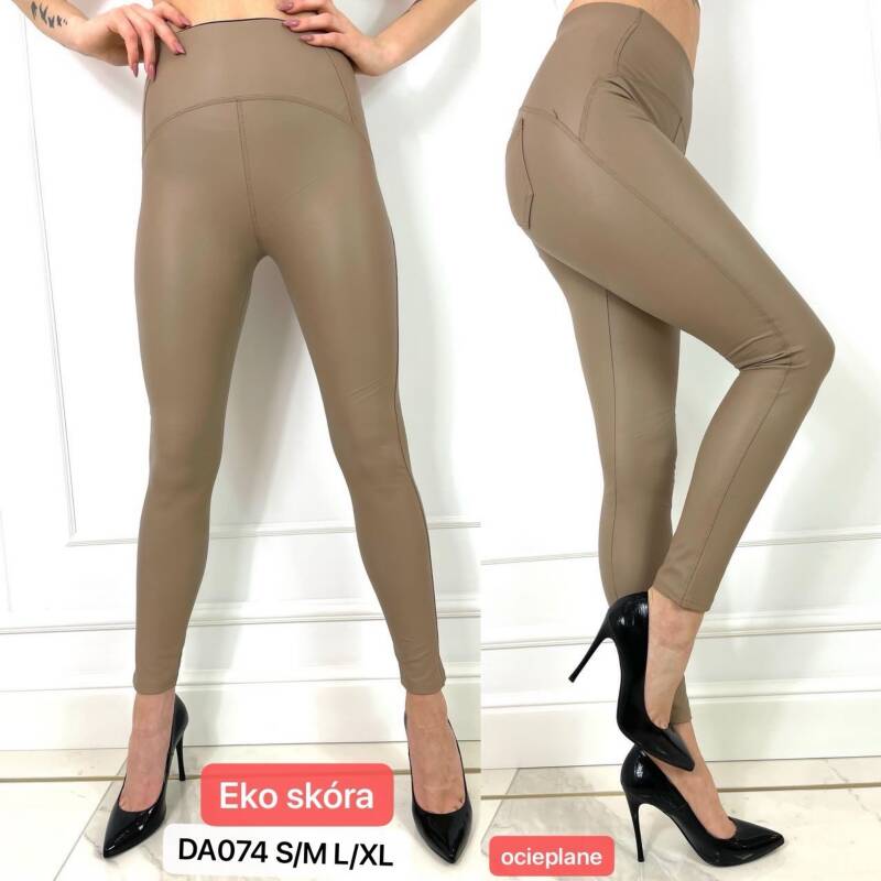 Leginsy skórzane damskie Roz S-XL, 1 Kolor .Paczka 12 szt